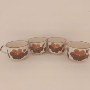 CROWN LYNN LIGAYA Handpainted Retro Mugs Set of 4